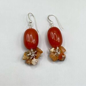 DTR Jay King Carnelian Stone Cha Cha Earrings
